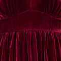Yumi Burgundy Velvet Long Sleeve Skater Dress