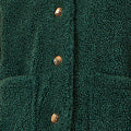 Yumi Green Short Teddy Bear Jacket